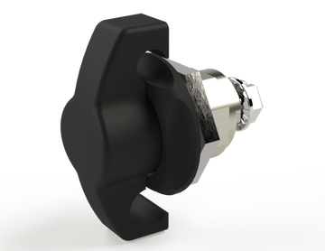 Saginaw SCE-PLWKB-50 NEMA N/A | Padlocking Wingknob Door Latch (Black) - Bulk, 13H x 20W x 3D  | Blackhawk Supply