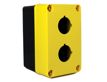 Saginaw SCE-2PBPCYW Polycarbonate PB Enclosure Yellow  | Blackhawk Supply