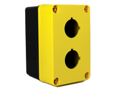 Saginaw SCE-2PBPCYW Polycarbonate PB Enclosure Yellow  | Blackhawk Supply