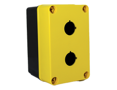 Saginaw SCE-2PBPCIYW Polycarbonate PB Enclosure Yellow  | Blackhawk Supply