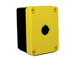 Saginaw SCE-1PBPCIYW Polycarbonate PB Enclosure Yellow  | Blackhawk Supply