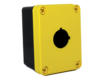Saginaw SCE-1PBPCYW Polycarbonate PB Enclosure Yellow  | Blackhawk Supply