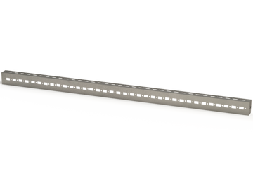 Saginaw SCKA07 Closed-End Mounting Profile, 1 Line 1000 x 45 mm | 1.77"H x 35.51"W x 1.18"D  | Blackhawk Supply