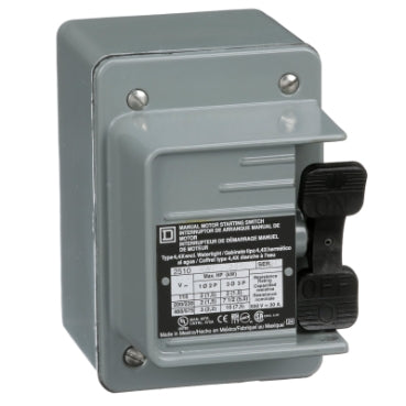 Square D 2510KW1 Single Unit Manual Switch, 30A, NEMA 4, 2-Pole, Toggle Operated, No Indicator, 600VAC  | Blackhawk Supply