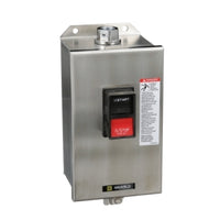 2510MCW11 | Integral Horsepower Manual Starter, NEMA 4 SS, 2-Pole, Push-button, No Indicator, 600VAC | Square D by Schneider Electric