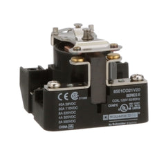 Square D 8501CO21V20 Power Relay, SPST, 1NO and 0NC, 20 A resistive at 110 VDC, 120 VAC coil  | Blackhawk Supply