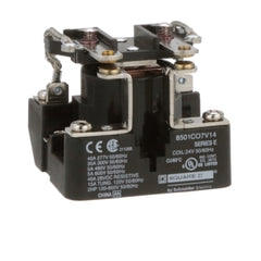 Square D 8501CO7V14 Power Relay, Type C, 2 HP, 30A resistive at 300 VAC, DPST, 2 normally open contacts, 24 VAC coil  | Blackhawk Supply