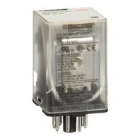 8501KPDR12P14V51 | Plug in relay, Type KP, tubular, 1 HP at 277 VAC, 10A resistive at 120 VAC, 8 pin, DPDT, 2 NO, 2 NC, 12 VDC coil, light | Square D by Schneider Electric
