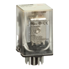 Square D 8501KPDR13V53 Plug in relay, Type KP, tubular, 1 HP at 277 VAC, 10A resistive at 120 VAC, 11 pin, 3PDT, 3 NO, 3 NC, 24 VDC coil  | Blackhawk Supply