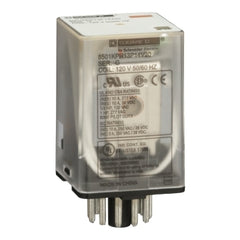 Square D 8501KPR13P14V20 8501K General Purpose Plug-in Relay, 11 pin plug-in, 3 Poles, DPDT, 120V AC  | Blackhawk Supply