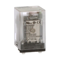 8501KUR12P14V20 | General Purpose Plug-In Relay Blade, DPDT, 120V AC, 10A at 250V AC, Clear Cover, LED | Square D by Schneider Electric