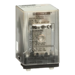 Square D 8501KUR13V20 General Purpose Plug-In Relay Blade, 3PDT, 120V AC, 10A at 250V AC, Clear Cover  | Blackhawk Supply