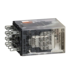 Square D 8501RS14V20 Plug in relay, Type R, miniature, 0.5HP at 277VAC, 8A resistive at 120VAC, 14 blade, 4PDT, 4NO, 4NC, 120VAC coil  | Blackhawk Supply