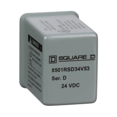 Square D 8501RSD34V53 Plug in relay, Type R, hermetically sealed miniature, 5A resistive at 240 VAC, 14 blade, 4PDT, 4 NO, 4 NC, 24 VDC coil  | Blackhawk Supply