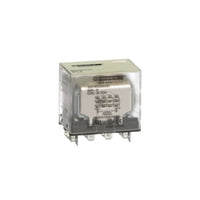 8501RSD44V53 | Relay, Type R, plug in, miniature, 1HP at 277VAC, 15A resistive at 120VAC, 14 blade, 4PDT, 4NO, 4NC, 24VDC coil | Square D by Schneider Electric