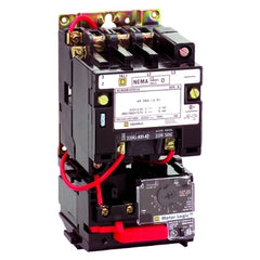 Square D 8536SBO2V08H30 NEMA Motor Starter, Type S, nonreversing, Size 0, 18A, 5 HP at 460 VAC, up to 100 kA SCCR, 3 phase, 3 pole, Motor Logic, 208 VAC coil, open  | Blackhawk Supply