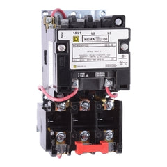 Square D 8536SCO1V02 Type S Full Voltage Starter, Size 1, Open, 110V 50 Hz, 120V 60Hz, 27A, 2-Poles, Non-Reversing  | Blackhawk Supply