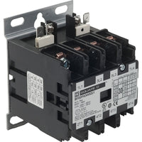 8910DPA34V02U1 | Contactor, Definite Purpose, 30A, 4 pole, 20 HP at 575 VAC, 3 phase, 110/120 VAC 50/60 Hz coil, open, UL Listed | Square D by Schneider Electric
