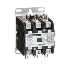 Square D 8910DPA43V02Y125 8910DPA definite purpose contactor, 40 A, 3P, 110/120 V 50/60 Hz coil, open, hex socket head screw  | Blackhawk Supply