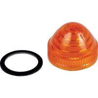9001A9 | Lens, Harmony 9001K, Harmony 9001SK, polycarbonate, domed, amber, grooved lens, 30 mm, for pilot light | Square D by Schneider Electric