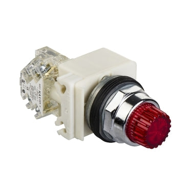 Square D 9001K2L35RH13 Red Illuminated Pushbutton 30mm- Projecting Spring Return - 24V - 1OC  | Blackhawk Supply