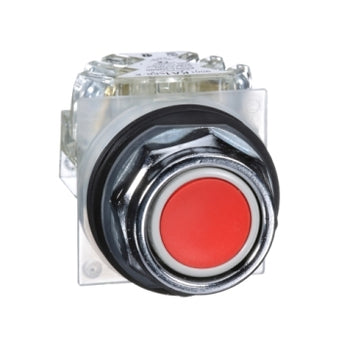 Square D 9001KR1RH13 Red Pushbutton 30mm - Flush Spring Return - 1OC  | Blackhawk Supply