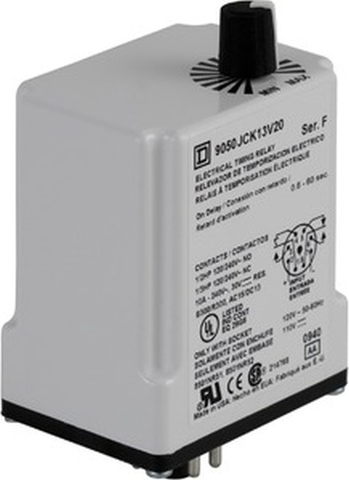 Square D 9050JCK13V20 TIMER RELAY 240VAC 10AMP + OPTIONS  | Blackhawk Supply