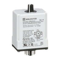 9050JCK21V20 | Timer Relay: 240VAC, 10A, 120VAC-110VDC, 11 Pins, Socket Mounting, 0.1-10 Seconds, | Square D by Schneider Electric