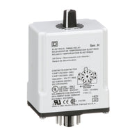 9050JCK25V20 | Timing Relay, Type JCK, plug In, off delay, adjustable time, 1.8 to 180 seconds, 10A, 240 VAC, 120 VAC/110 VDC | Square D by Schneider Electric