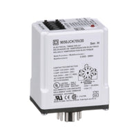 9050JCK70V20 | Timing Relay, Type JCK, plug In, multifunction, programmable, 0.5 second to 999 hours, 10A, 240 VAC, 120 VAC/110 VDC | Square D by Schneider Electric