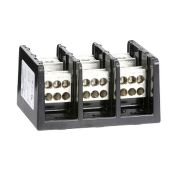 Square D 9080LBA363106 Power Distribution Block, 3 pole, 1 line, 6 load, 335 A 600 V CU / 270 A 600 V AL  | Blackhawk Supply