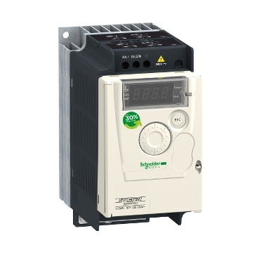 Square D ATV12H075M2 Variable Speed Drive ATV12, 0.75kW, 1HP, 200 to 240V, 1 Phase, with heat sink  | Blackhawk Supply