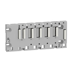 Square D BMXXBP0400 rack, Modicon M340 automation platform, 4 slots, panel, plate or DIN rail mounting  | Blackhawk Supply