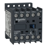 CA2KN40U7 | TeSys K Control Relay, 4 NO, <=690V, 230-240V AC, Screw Clamp Terminals | Square D by Schneider Electric