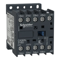 CA3KN31BD | TeSys K control relay, 3 NO + 1 NC, <= 690 V, 24 V DC standard coil | Square D by Schneider Electric