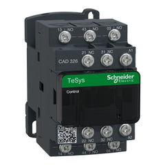 Square D CAD326G7 TeSys D Control Relay, 3 NO + 2 NC, 120V AC, 10A, Lug-ring Terminals  | Blackhawk Supply