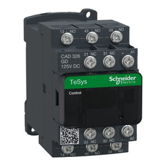 Square D CAD326GD TeSys Deca control relay - 3 NO + 2 NC - <= 690 V - 125 V DC standard coil  | Blackhawk Supply