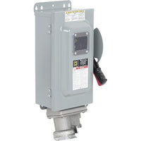 CHU362AWC | Safety switch, heavy duty, non fusible, 60A, 600 VAC/VDC, 3 poles, 60 hp, NEMA 12K, crouse hinds arktite receptacle | Square D by Schneider Electric