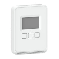 CW2LA2H | Veris CW2 Series Air Quality Sensor, Wall, CO2, Segmented LCD, Replaceable Humidity 2%, Temperature, 10K Type 3 Thermistor | Veris by Schneider Electric