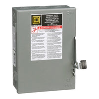 D211N | Single Throw Fusible Safety Switch, 30A, NEMA 1, 2-Poles, 120/240V | Square D by Schneider Electric