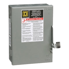 Square D D211N Single Throw Fusible Safety Switch, 30A, NEMA 1, 2-Poles, 120/240V  | Blackhawk Supply