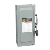D222N | Single Throw Fusible Safety Switch, 60A, NEMA 1, 2-Poles, 240V | Square D by Schneider Electric