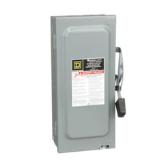Square D D222N Single Throw Fusible Safety Switch, 60A, NEMA 1, 2-Poles, 240V  | Blackhawk Supply