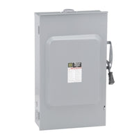 D224NRB | Safety switch, general duty, fusible, 200A, 3 wire, 2 poles, 1 neutral, 60hp, 240VAC, Type 3R, bolt on hub provision | Square D by Schneider Electric