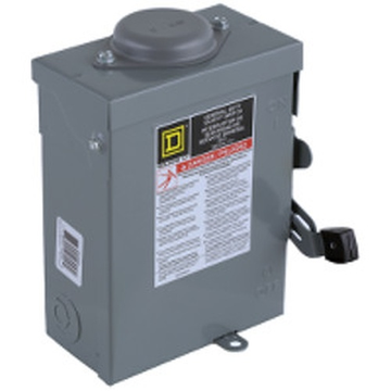 Square D D321NRB Single Throw Fusible Safety Switch, 30A, NEMA 3R, 3-Poles, 240V   | Blackhawk Supply