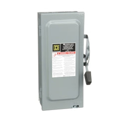 Square D D322N SWITCH FUSIBLE GD 240V, 60A, 3P,100kA, NEMA1  | Blackhawk Supply