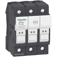 DF103 | Fuse carrier TeSys DF, 3P 32A, fuse size 10x38 mm Pack of 4 | Square D by Schneider Electric