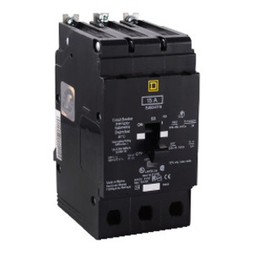 Square D EDB34050 Miniature Circuit Breaker, 50A, 3-Pole, 480Y/277V AC, 18/25kA, Bolt-on Mount  | Blackhawk Supply