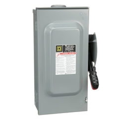 Square D H362NRB Safety switch, heavy duty, fusible, 60A, 3 poles, 50 hp, 600 VAC/DC, NEMA 3R, bolt-on hub, neutral factory installed  | Blackhawk Supply