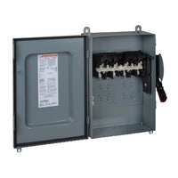 HU461AWK | Safety switch, heavy duty, non fusible, 30A, 4 poles, 30 hp, 600 VAC/DC, NEMA 12 | Square D by Schneider Electric